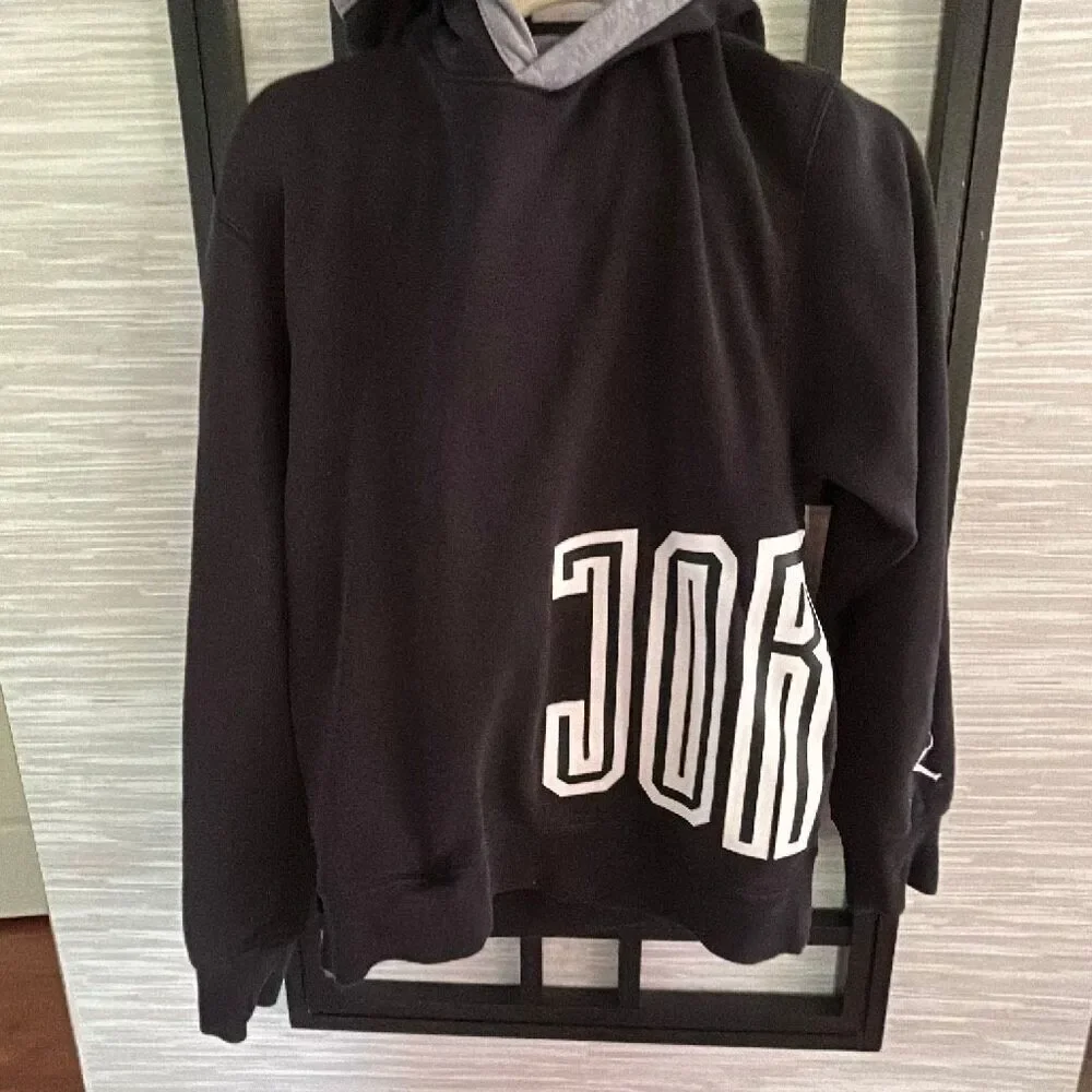 Michael Jordan black white gray hoodie sweatshirt mens hoodie. Size s